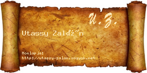 Utassy Zalán névjegykártya